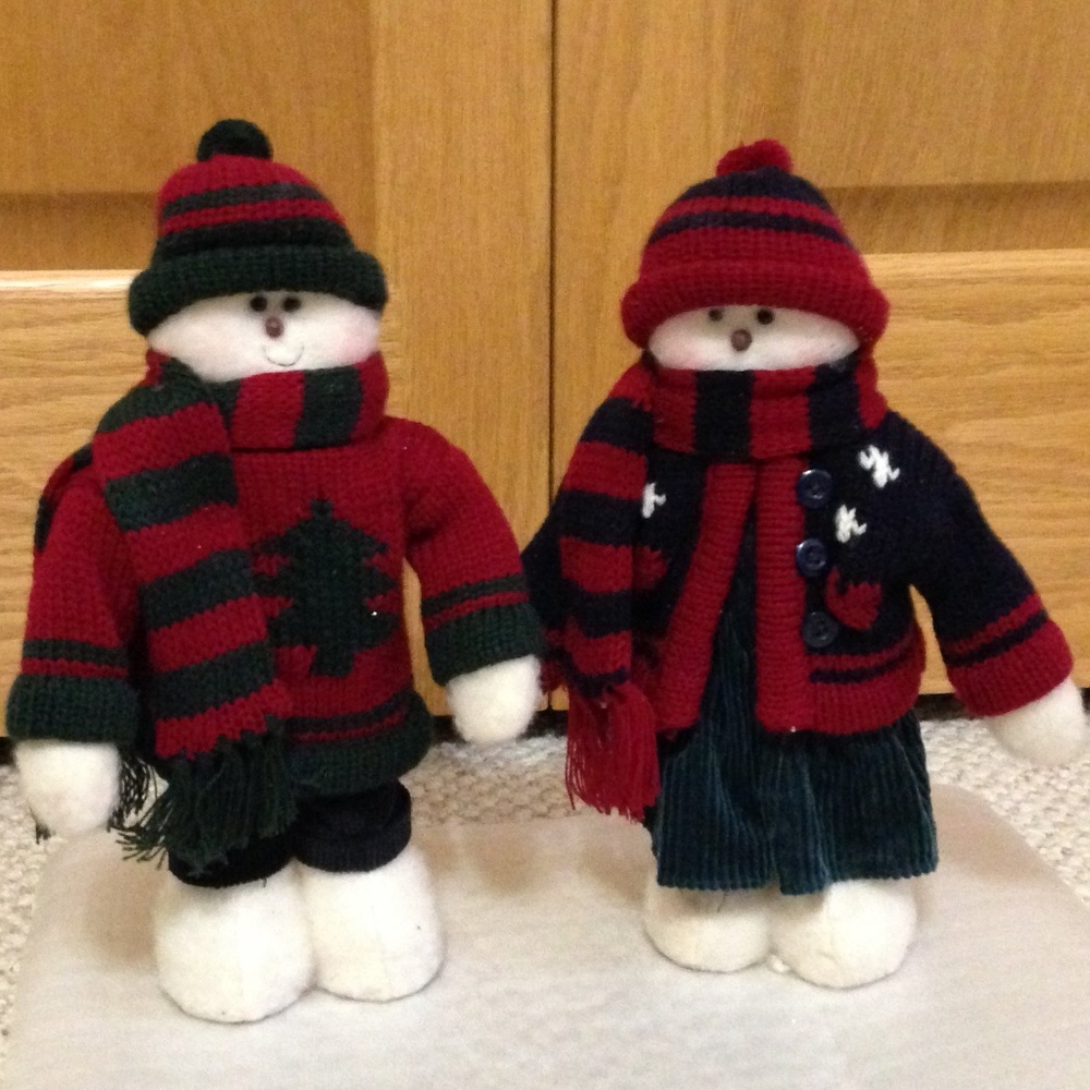 Him & Her Standing Snowmen (sold as a pair)